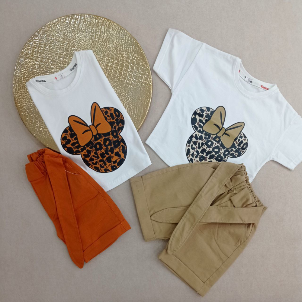 Mickey leopard crop and shorts(3)