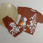 تیشرت و شلوارک دخترانه از جنس پنبه و در چهار رنگ جذاب مناسب سن 2 سال تا 10 سال با قیمت عالی