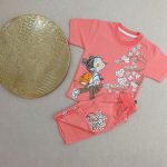 تیشرت و شلوارک دخترانه از جنس پنبه و در چهار رنگ جذاب مناسب سن 2 سال تا 10 سال با قیمت عالی