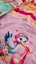 لباس کراپ دخترانه تابستانی در 14 رنگ و طرح متفاوت از جنس پنبه مناسب سن 1 سال تا 12 سال