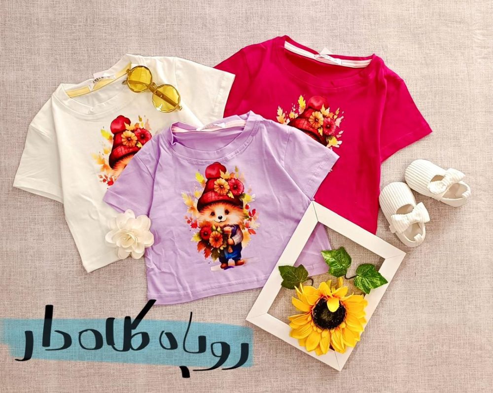 لباس کراپ دخترانه تابستانی در 14 رنگ و طرح متفاوت از جنس پنبه مناسب سن 1 سال تا 12 سال