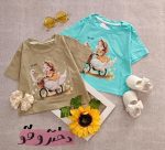 لباس کراپ دخترانه تابستانی در 14 رنگ و طرح متفاوت از جنس پنبه مناسب سن 1 سال تا 12 سال