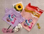 لباس کراپ دخترانه تابستانی در 14 رنگ و طرح متفاوت از جنس پنبه مناسب سن 1 سال تا 12 سال