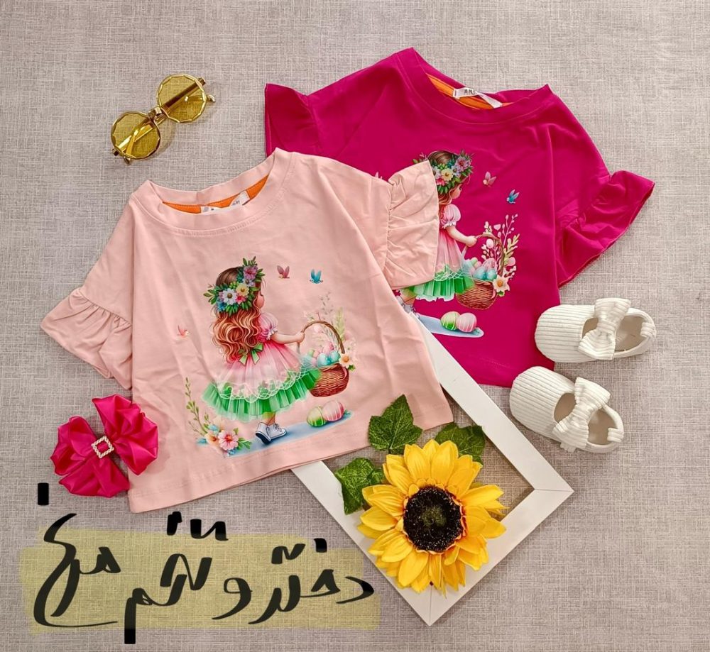 لباس کراپ دخترانه تابستانی در 14 رنگ و طرح متفاوت از جنس پنبه مناسب سن 1 سال تا 12 سال