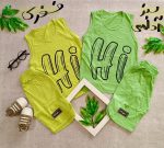 لباس تاپ و شلوارک بچگانه تابستانی اسپرت در 6 رنگ از جنس پنبه مناسب سن 1 سال تا 8 سال با قیمت عالی