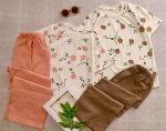 Cool girls' summer crop and pants outdoors