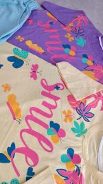 لباس کراپ با شلوارک جین دخترانه و بیرونی از جنس پنبه و مناسب 6 تا 10 سال - تابستانی و در 6 رنگ