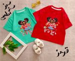 لباس کراپ دخترانه در 8 رنگ جذاب و پاستلی و دو طرح مناسب 5 سال تا 9 سال با جنس 100% پنبه