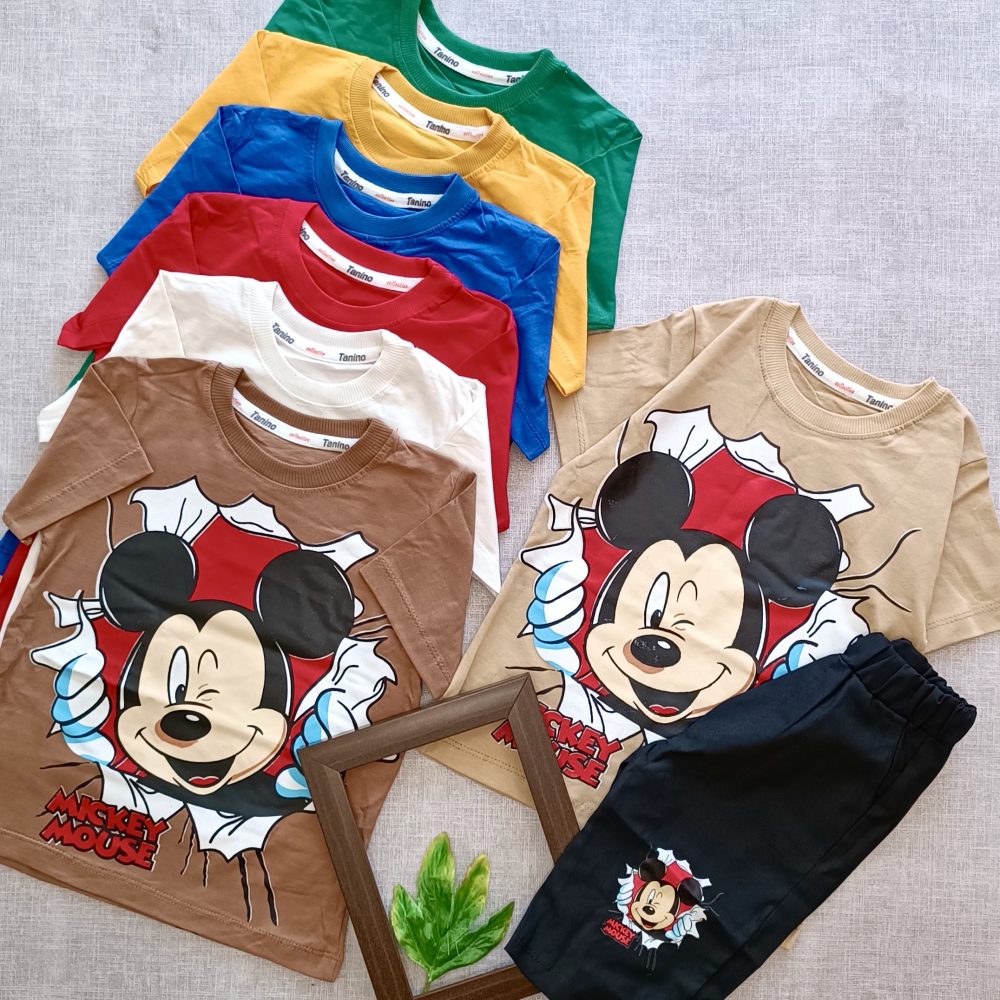 Mickey Mouse cotton t-shirt and shorts (1)