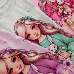 Girls' and boys' t-shirt clothes, suitable for sizes 40 to 55