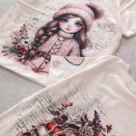 Girls' and boys' t-shirt clothes, suitable for sizes 40 to 55