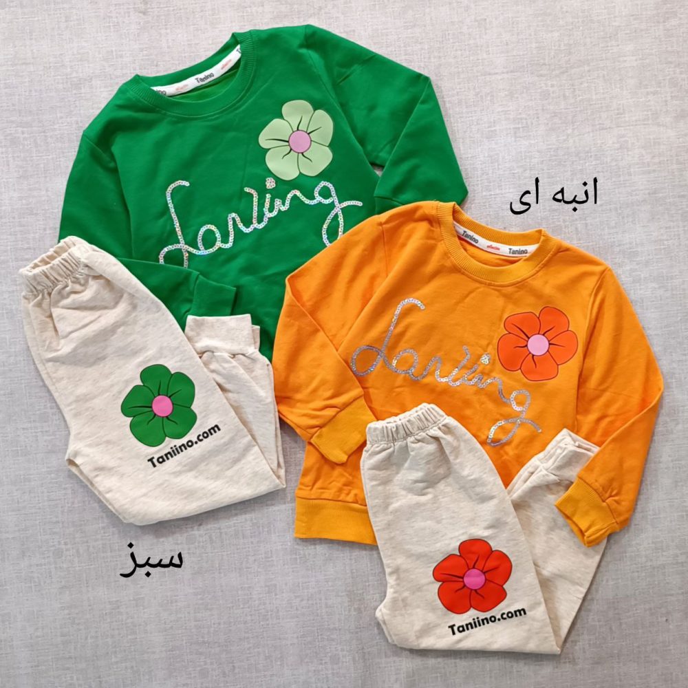 Girls' blouse and pants outfit suitable for ages 2 to 9 years