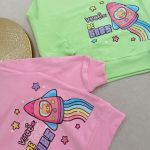 Girls' blouse and pants outfit suitable for ages 3 to 7 years