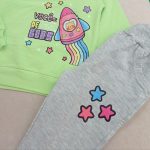 Girls' blouse and pants outfit suitable for ages 3 to 7 years