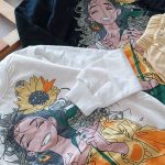 Girls' blouse and pants outfit suitable for ages 6 to 9 years