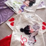 Girls' clothes, t-shirts and shorts, suitable for 1 year to 7 years