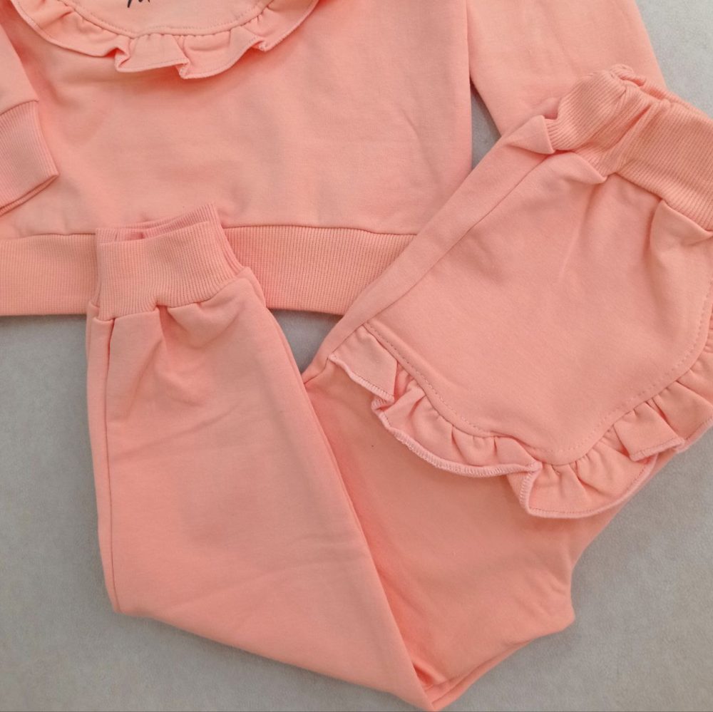 Girls' hoodie and pants suitable for ages 3 to 9 years old