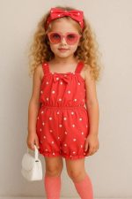 Girls' summer romper suitable for 6 months to 4 years