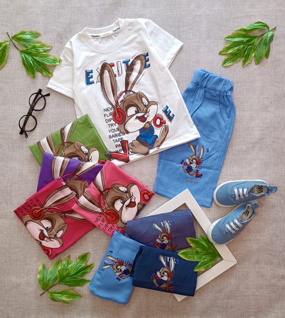 Musician Rabbit Shorts T-Shirt (7)