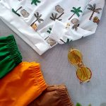 Blouse and pants for girls and boys, suitable for ages 1 to 5 years.