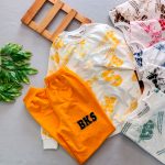 Blouse and pants for girls and boys, suitable for ages 7 to 10 years.