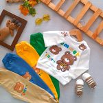 Girls' and boys' blouse and pants set suitable for ages 1 to 5 years