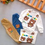 Girls' and boys' blouse and pants set suitable for ages 1 to 5 years