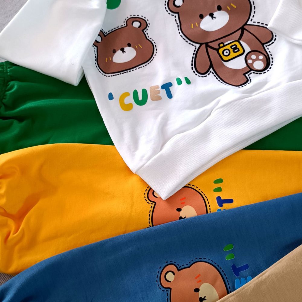 Girls' and boys' blouse and pants set suitable for ages 1 to 5 years