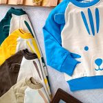 Girls' and boys' blouse and pants set suitable for ages 1 to 5 years