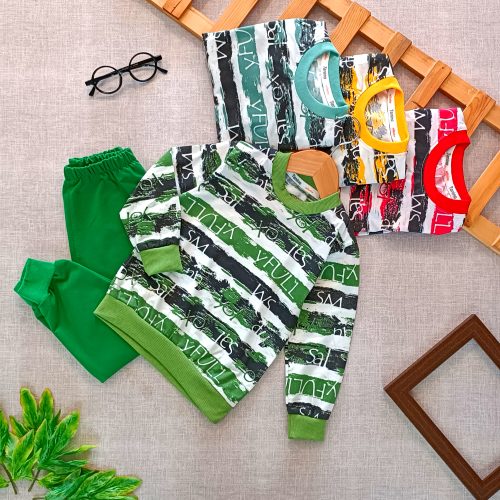 Girls' and boys' blouse and pants set suitable for ages 2 to 5 years