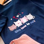 Girls' blouse and pants outfit suitable for ages 1 to 7 years
