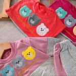 Girls' blouse and pants outfit suitable for ages 1 to 7 years