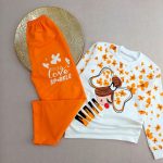 Girls' blouse and pants outfit suitable for ages 8 to 11 years old