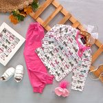 Girls' blouse and pants suitable for ages 1 to 5 years