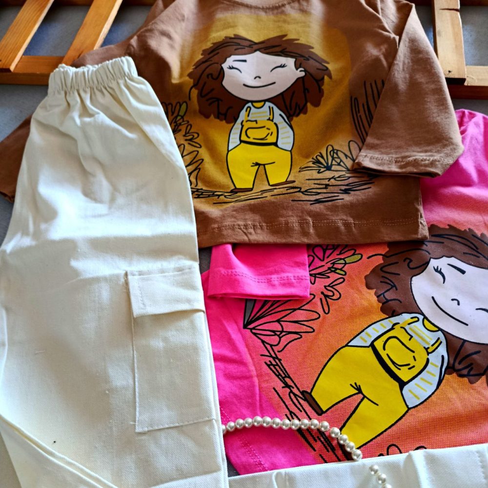 Girls' blouse and pants suitable for ages 2 to 5 years