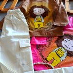 Girls' blouse and pants suitable for ages 2 to 5 years