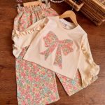 Girls' blouse and pants suitable for ages 3 to 10 years