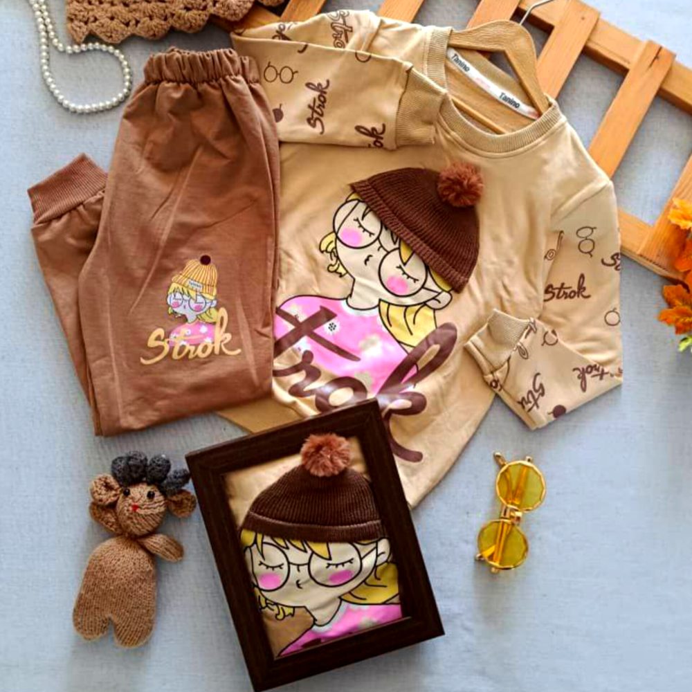 Girls' blouse and pants suitable for ages 4 to 8 years (1)