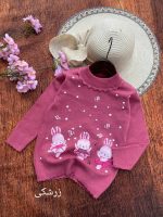 Girls' knitted blouse dress suitable for ages 1 to 7 years