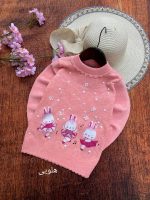 Girls' knitted blouse dress suitable for ages 1 to 7 years