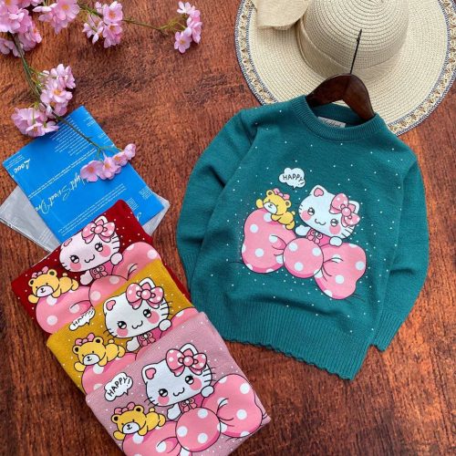 Girls' knitted blouse suitable for ages 1 to 7 years