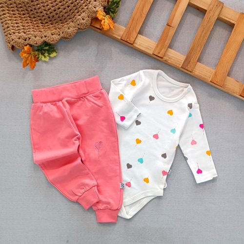 Girls' sweatshirt and pants suitable for 3 months to 36 months