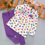 Girls' tunic and pants dress suitable for ages 1 to 9 years