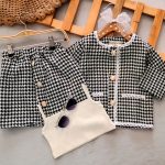 Three-piece party set for girls, suitable for ages 2 to 9 years old