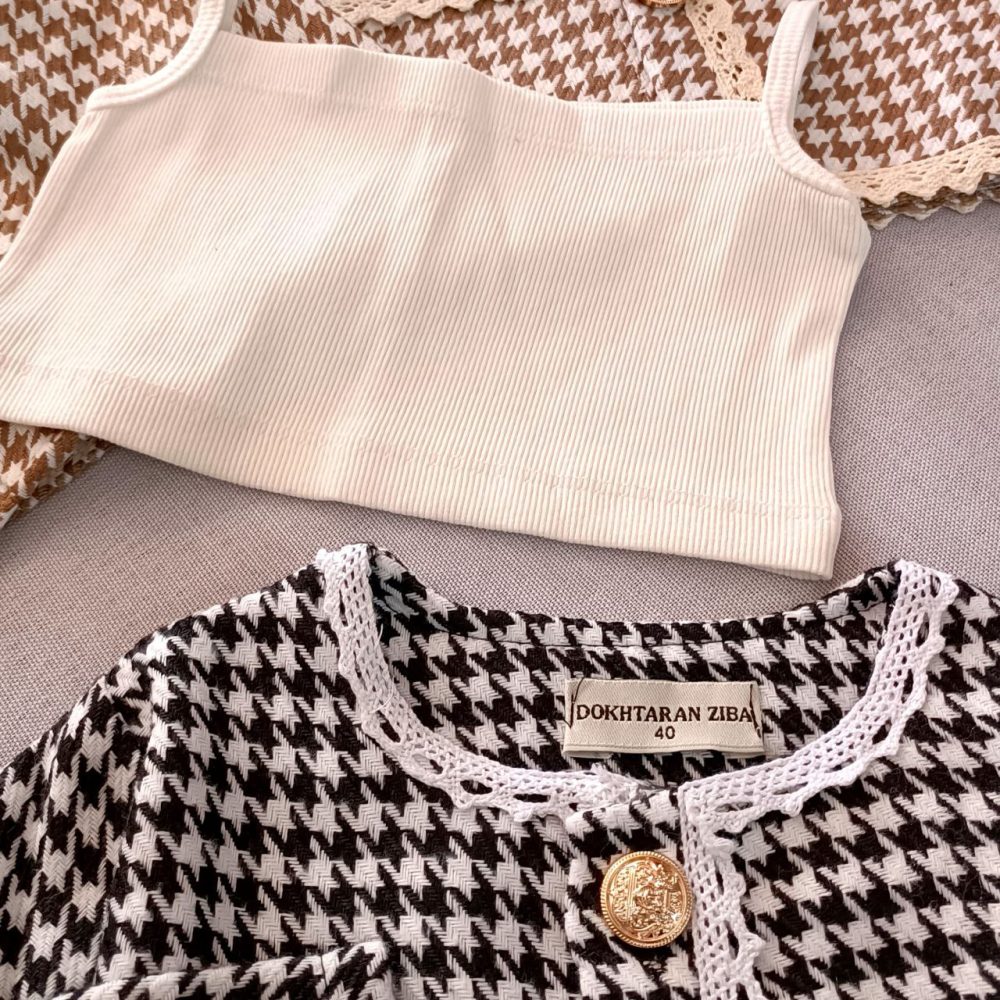 Three-piece party set for girls, suitable for ages 2 to 9 years old