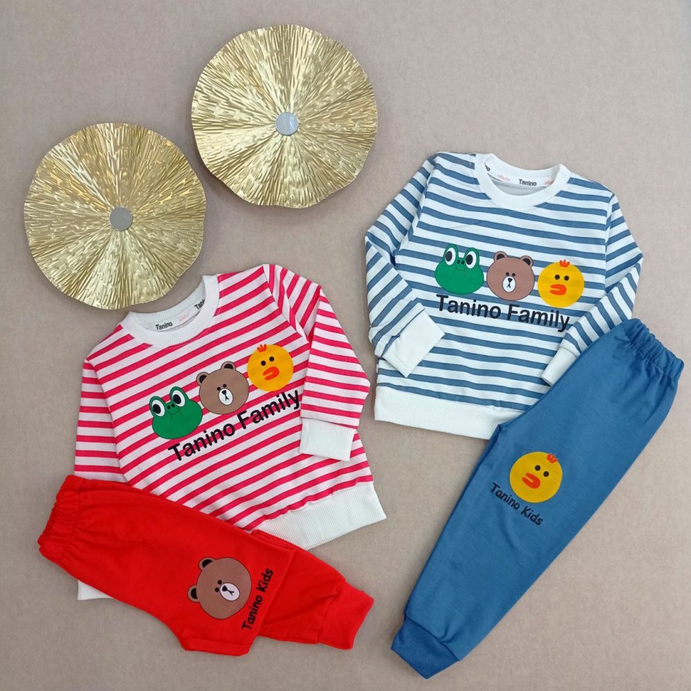 Blouse and pants for girls and boys, suitable for ages 1 to 4 years.