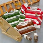 Blouse and pants for girls and boys, suitable for ages 1 to 7 years old.