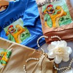 Girls' and boys' blouses and pants, suitable for ages 1 to 5 years old.