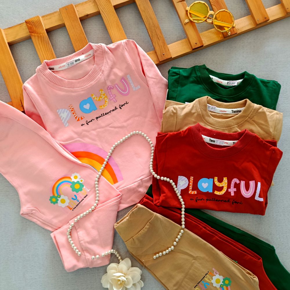 Girls' blouse and pants suitable for ages 1 to 5 years
