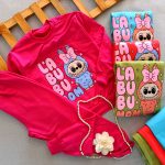 Girls' blouse and pants suitable for ages 1 to 7 years